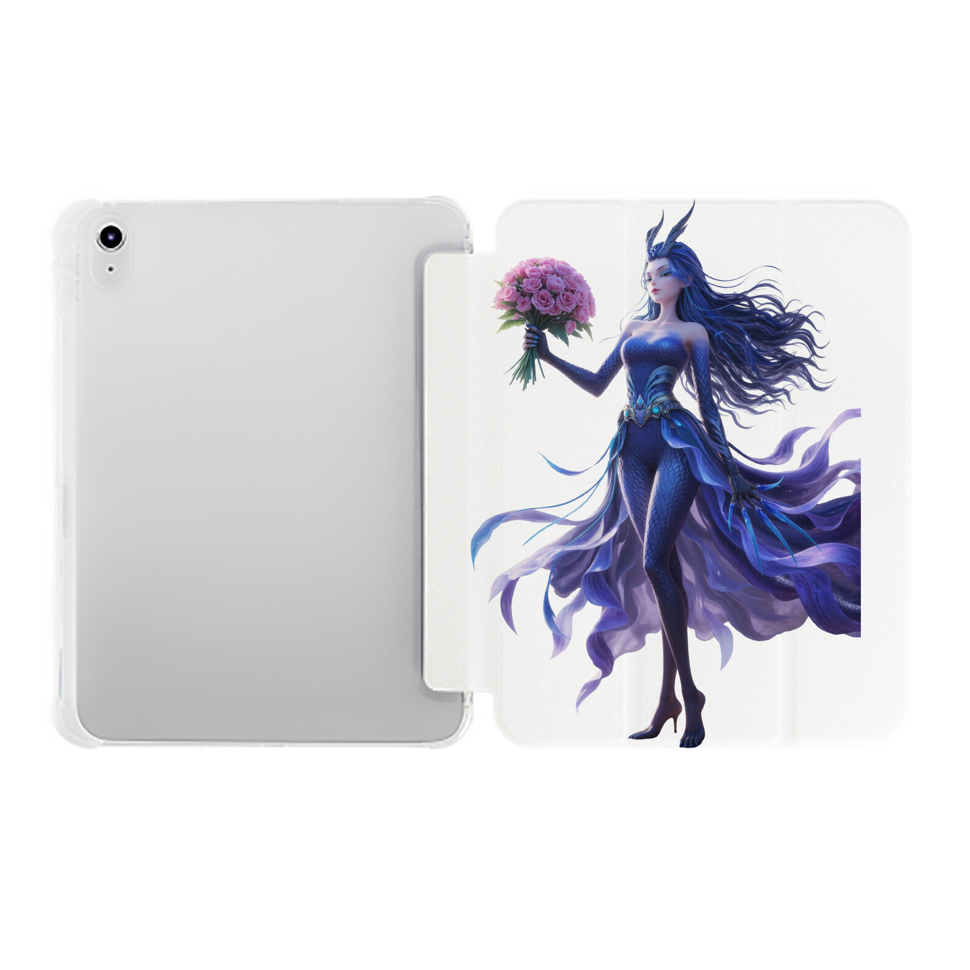 （画像用） Ne Zha 2 ナタ 魔童の大暴れ IPad ケース ペン収納付き 三つ折りスタンド PUレザー×シリコン 対応機種9.5/10.5/10.9インチ